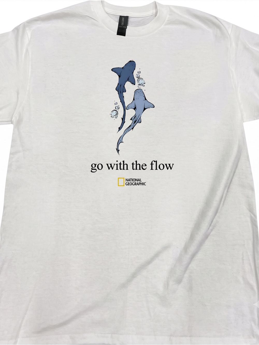 Go With The Flow Shark Graphic Tee